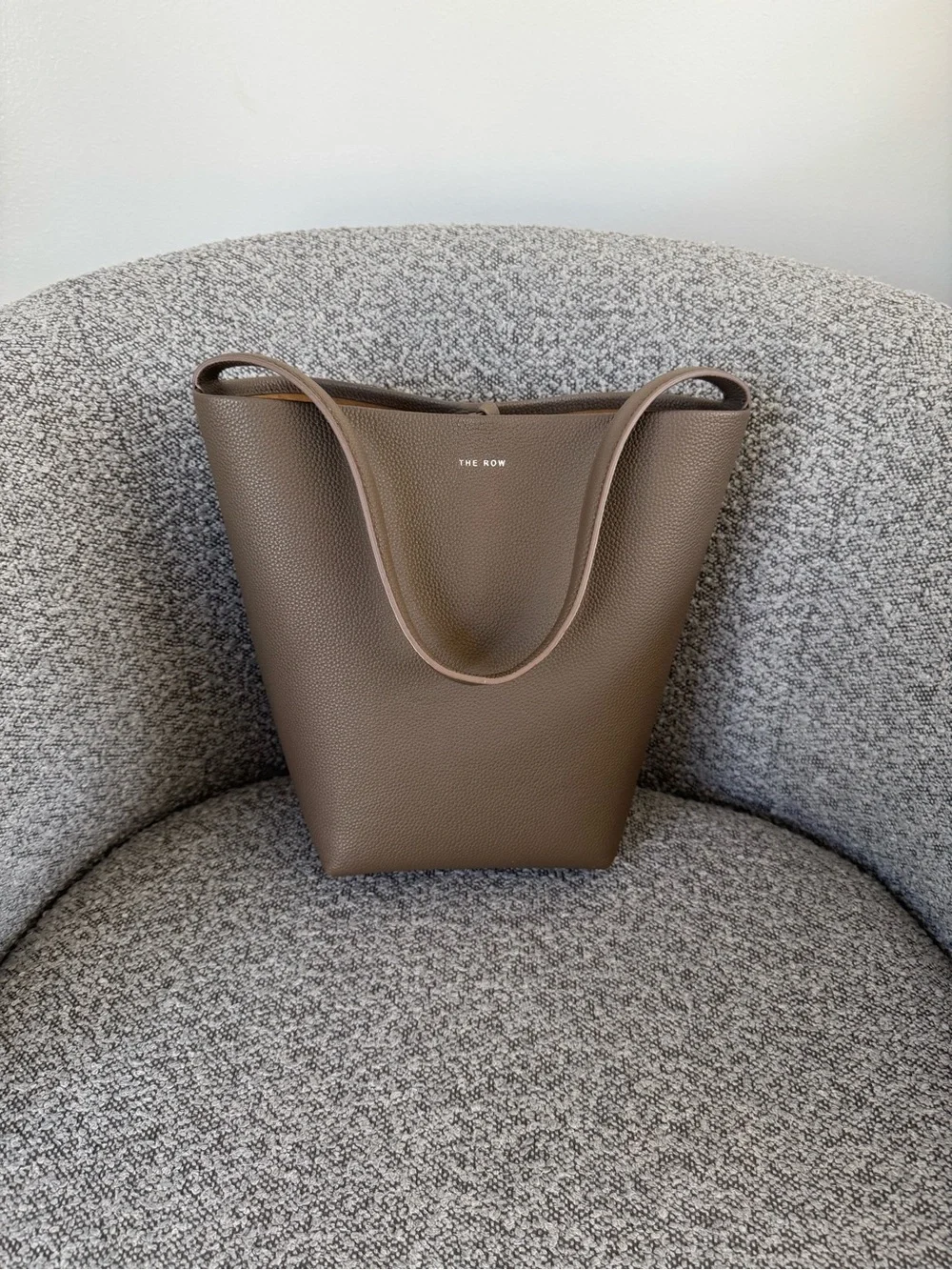 Park tote pebbled leather - gray